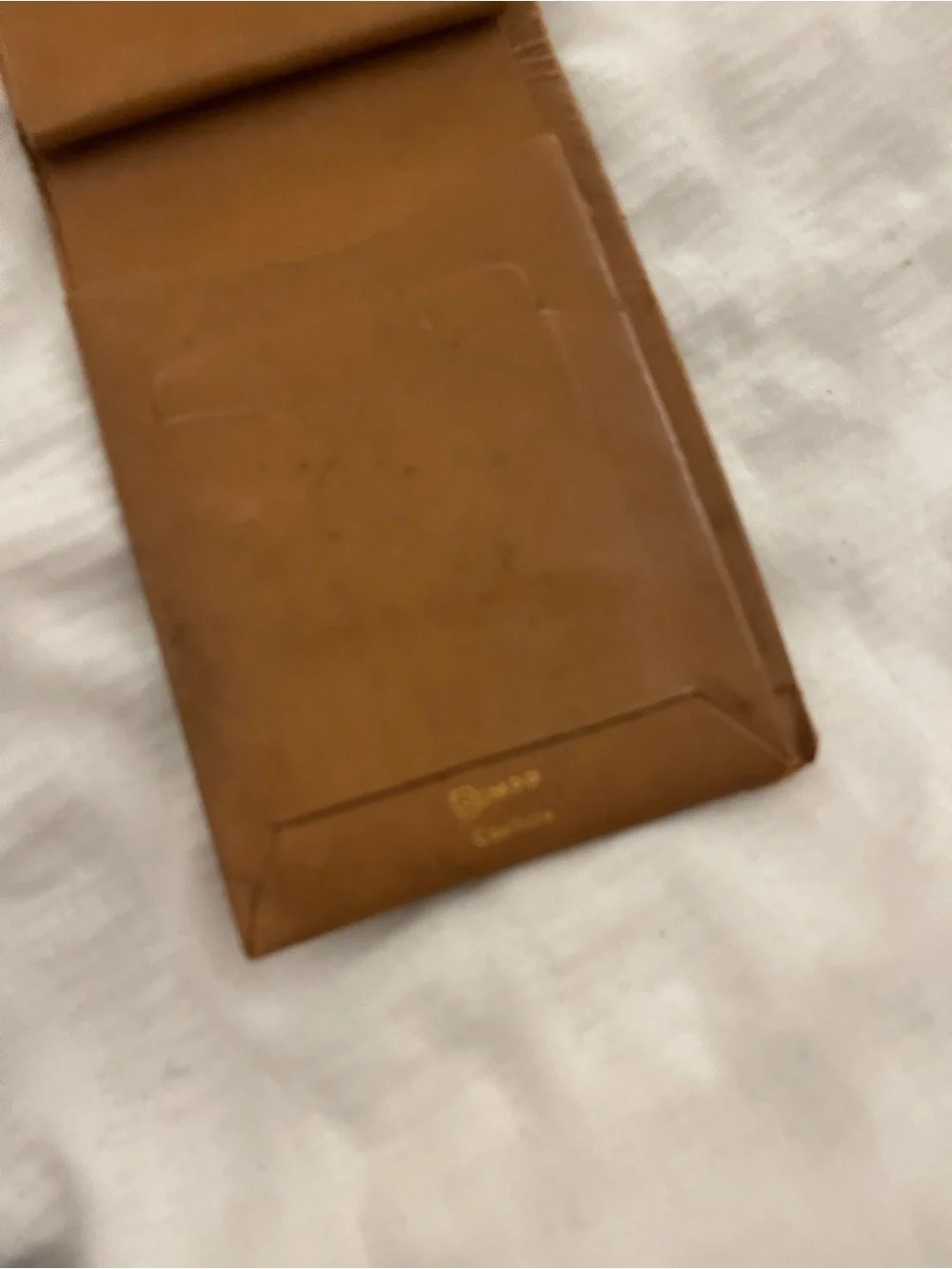 Men's Classic Tan Cowhide Leather Bifold Wallet - Unbranded
